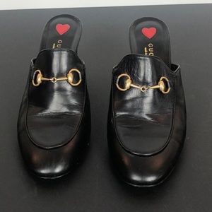 Gucci chunky heeled mules with horsebit size 38.5